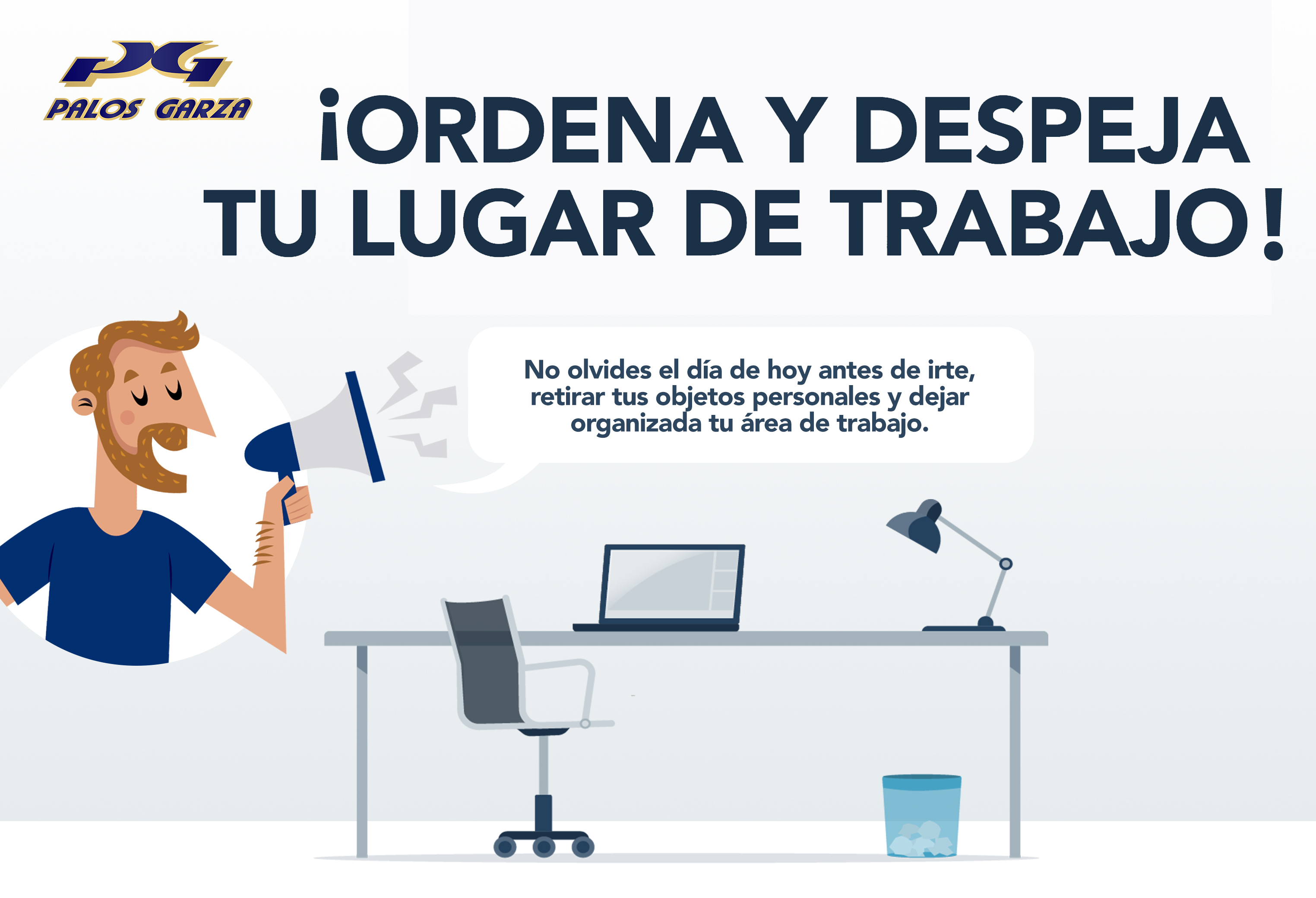 Ordena y despeja tu lugar de trabajo